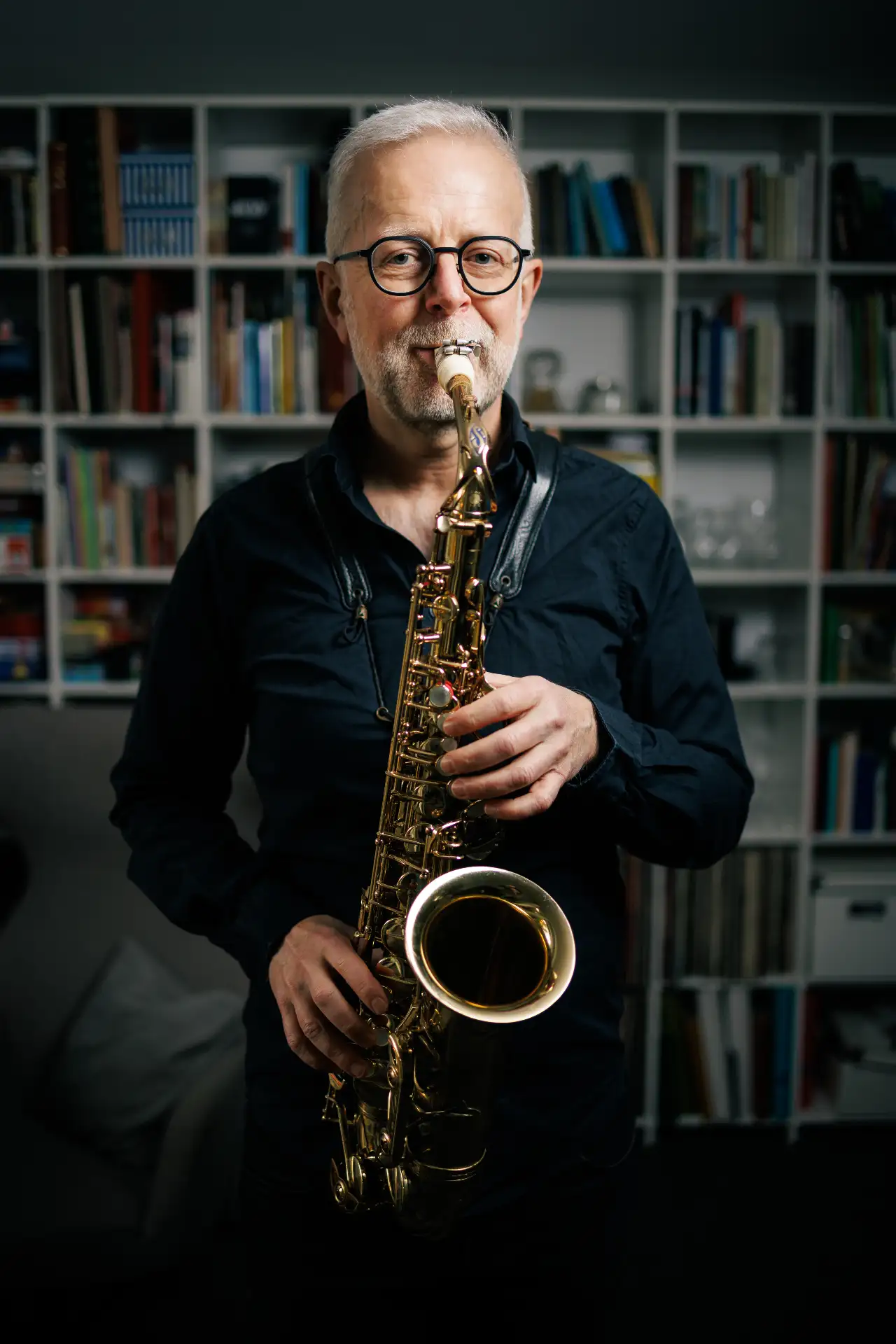 Jazz Altsaxophonist Ulli Jünemann bei Konzertaufnahme